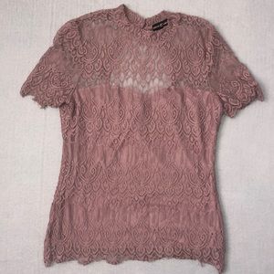 Mauve Lace Top